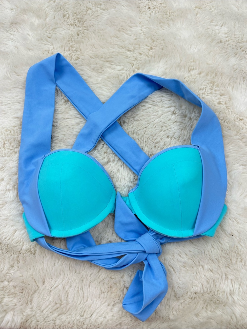 93 Play Street Layla Peri Blue Push Up Bikini Top, M